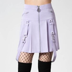 KILLSTAR lavender lilac purple suspender mini skirt blaire b**ch nwt xl
